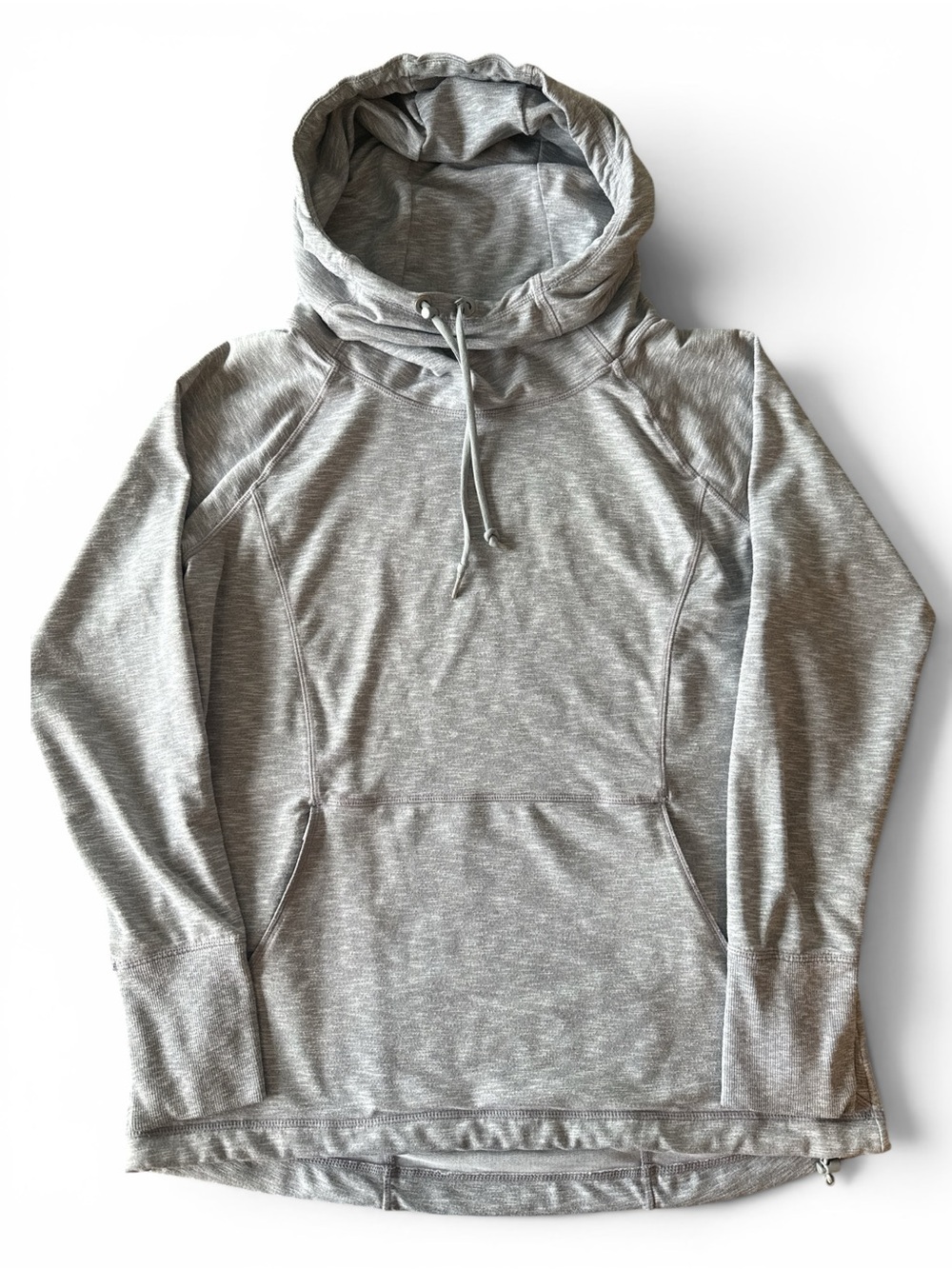 Athleta Women’s Heather Gray Cowl Neck Hooded Pullover Sweatshirt